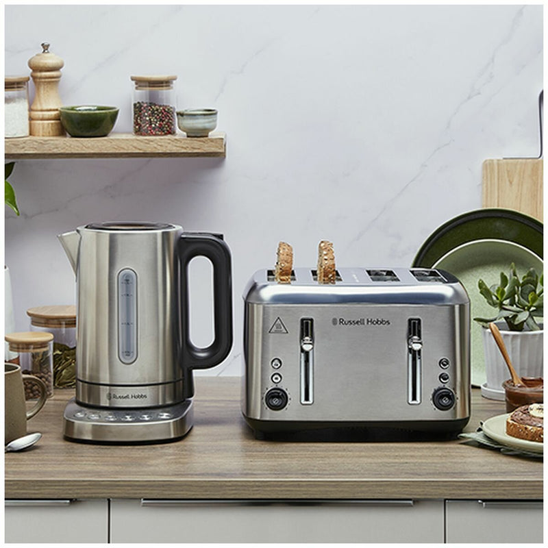 Russell Hobbs RHT514BRU Addison 4 Slice Toaster Brushed Stainless Steel Kitchen
