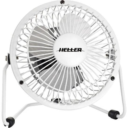 Heller HVF10UWE 10cm High Velocity USB Powered Mini Desk Fan White
