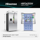 HRFD537SW Hisense 415L Bottom Mount Fridge with Water Dispenser - Silver