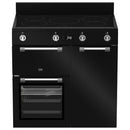 Beko 90cm Rangecooker with Induction Cooktop - Black  BRC916IMB