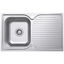 NORJ NTS100X1 STAINLESS STEEL SINGLE BOWL + DRAINER TOP MOUNT SINK