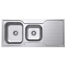 NORJ NTS175X1 STAINLESS STEEL 1 & 3/4 BOWL + DRAINER TOP MOUNT SINK