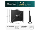 Hisense 32A4QAU - - 32"Full HD Smart TV [2025]