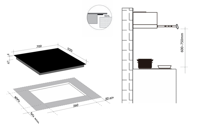 Artusi 70cm Electric Cooktop CACC70