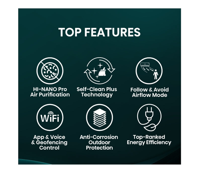 Hisense HAWU24KR 7.2kW Air Q Series Reverse Cycle Split System