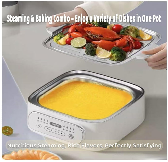 Hoper Layer HL-ES93 Multifunctional Three-layer Stainless Steel Steamer