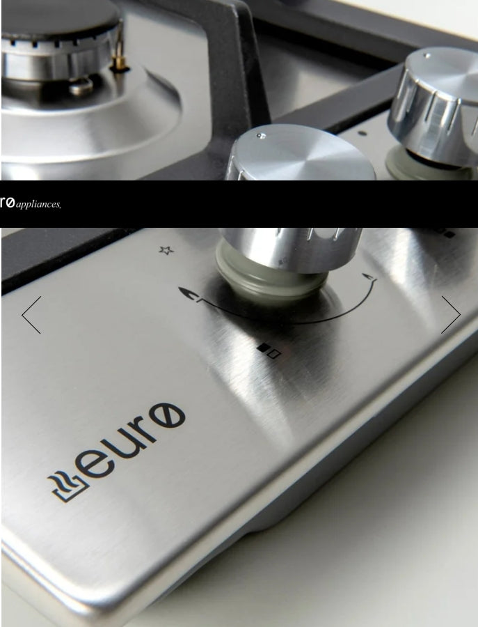 Euro Appliances Gas Cooktop 2 Burner 30cm Model ECT30GX