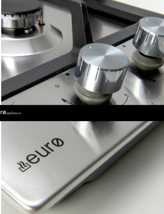 Euro Appliances Gas Cooktop 2 Burner 30cm Model ECT30GX