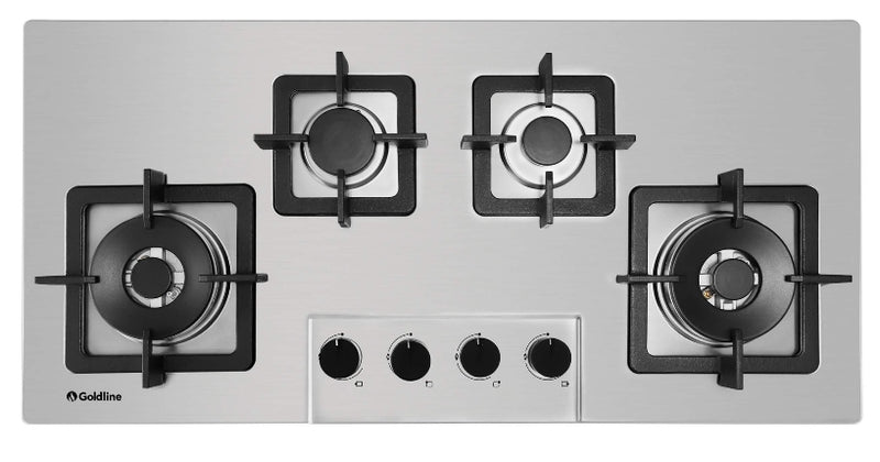 Goldline 93cm 4 Burner Gas Cooktop SAB4GLSS Stainless Steel