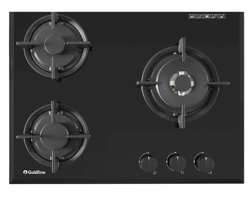 GOLDLINE SAB603S 60CM BLACK GAS COOKTOP