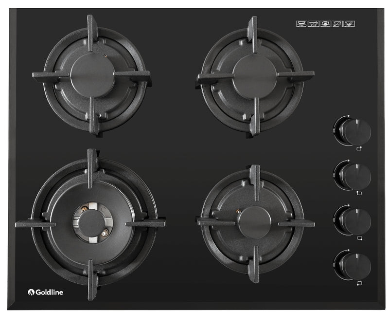 GOLDLINE SAB704S 70CM BLACK GAS COOKTOP