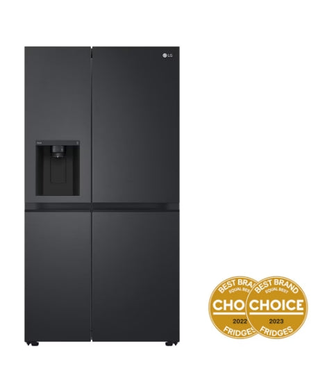 LG GSL600MBL 635L Side by Side Fridge with Ice & Water Dispenser