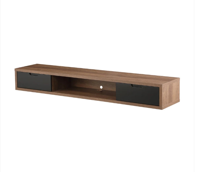 Criterion Air Wall Mount Entertainment Unit 1500mm Dark Oak - AIR1500DO
