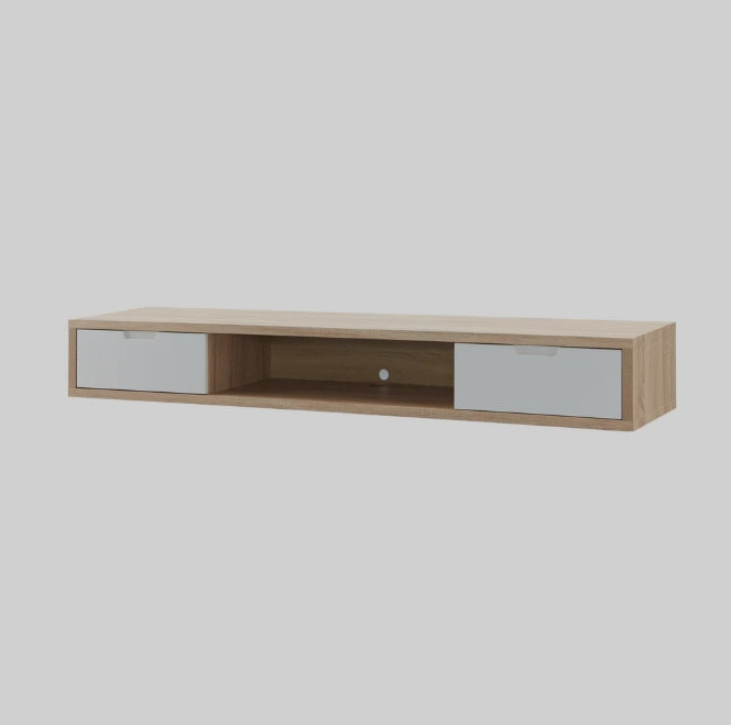 Criterion Air Wall Mount Entertainment Unit 2000mm Oak- AIR2000OA
