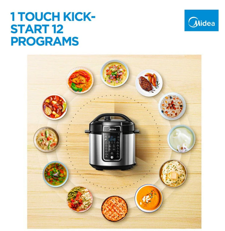 Midea MPC60010ADKH 5.7L 12 Programs Pressure Cooker