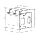 Norj NBO658BB101 60cm 5 Function 10 Amp Oven - Black
