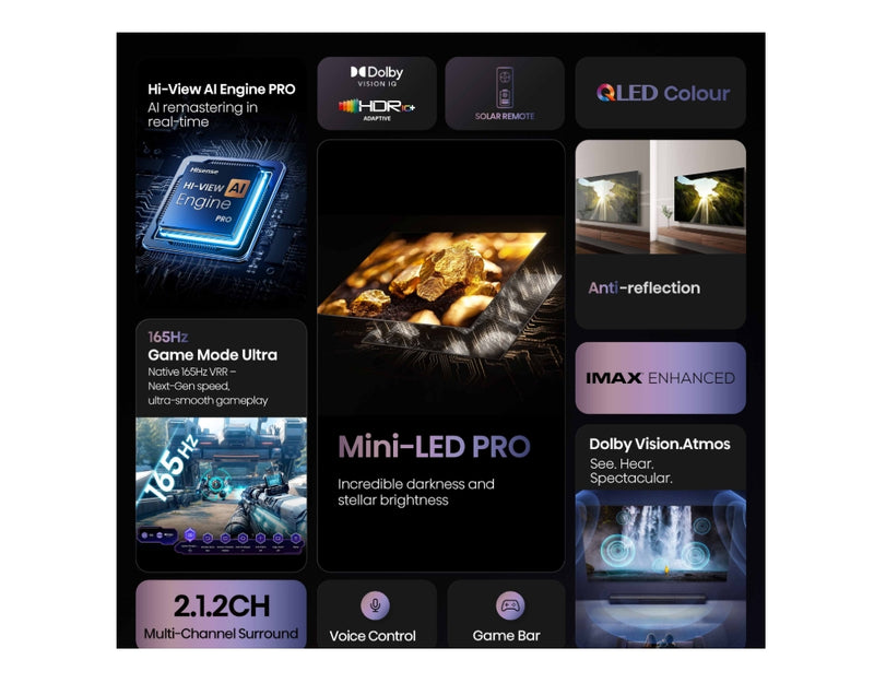 Hisense 55U7QAU 55-inch U7QAU 4K ULED Mini LED Smart TV