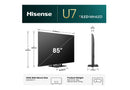 Hisense 85U7QAU 85-inch U7QAU 4K ULED Mini LED Smart TV