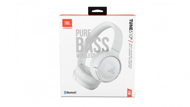 JBL Tune 510BT Head Band Bluetooth Headphones White 5084004