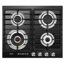 Robam B410 Black Glass Cook Top with 4 Defendi Gas Burners