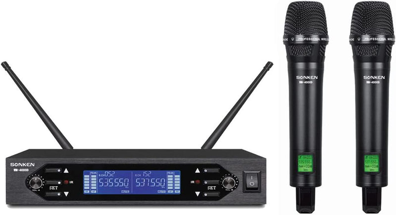 Sonken Pro 200 Channel UHF Wireless Microphones WM-4000D