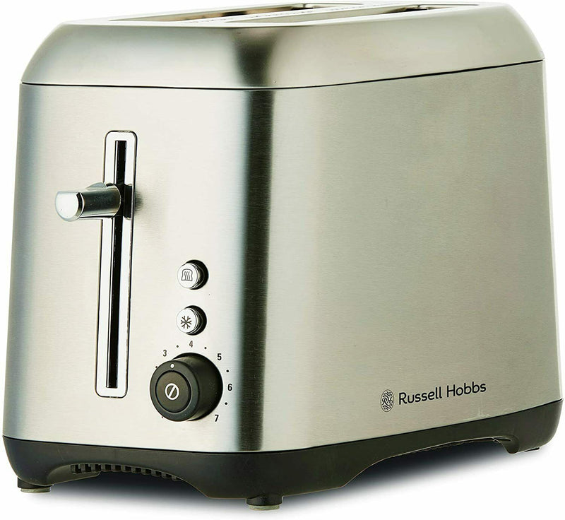 Russell Hobbs RHT82BRU 2 Slice Electric  Toaster Stainless Steel with Bread & Crumb Tray