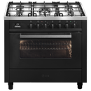 ILVE 90cm Freestanding Electric Oven 5 Gas Burners V09CWMP/MG Black Cooker