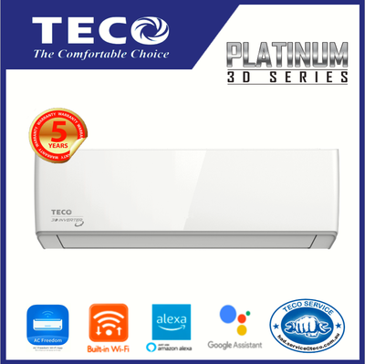 Teco 2.6kW Platinum 3D Series Reverse Cycle Split System Air Conditioner TWS-TSO26H3DVGA