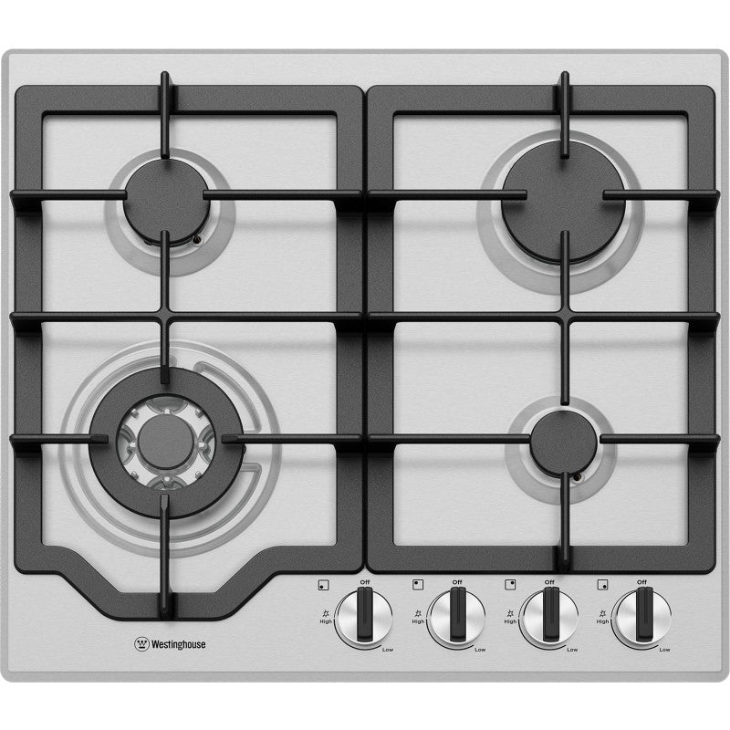 Westinghouse 60cm Stainless Steel Gas Cooktop WHG644SC