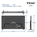 TEAC DVB-T/T2 Android 9.0 AOSP Quantum Dot Smart TV Stan Netflix Prime LEQ65A722