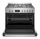 Westinghouse 90cm Dual Fuel Freestanding Cooker Stainless Steel WFE915SD