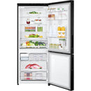 Inside View on LG GB455BTL 420L Bottom Mount Fridge (Black)