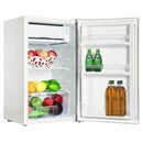 CHiQ 90L Single Door Bar Fridge CSR090DW with food inside