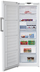 Inside view of Beko BVF290W 290L Upright Freezer