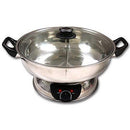 GALAXY TIGER Electric Hotpot SET-500 Stainless Steel Shabu Steamboat Hot Pot w/ Divider