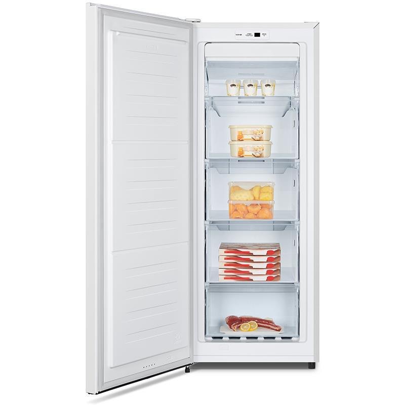 Hisense HRVF155 155L Vertical Freezer with foods