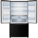 Inside View on Hisense HRFD577B 577L French Door Fridge (Black Steel)
