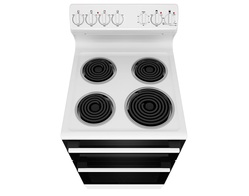 Westinghouse 54cm White Electric Freestanding Cooker with Coil Hob WLE522WC