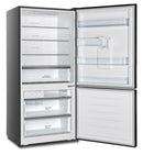 Inside View on HiSense HRBM482BW 482L Bottom Mount Fridge