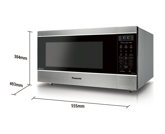 Panasonic NN-ST776S 44L 1100W Genius Inverter Microwave Oven Dimensions
