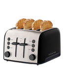 Russell Hobbs RHT94BLK Brooklyn 4-Slice Toaster Black Bread