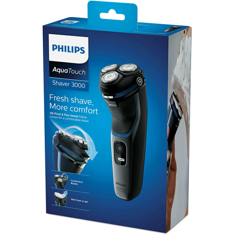 Philips Wet or Dry Electric Shaver Shiny Black S3122/51