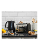 Russell Hobbs RHT94BLK Brooklyn 4-Slice Toaster Black in Kitchen