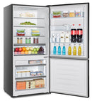 HiSense HRBM482BW 482L Bottom Mount Fridge with foods inside