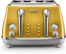 Delonghi Icona Capitals 4 Slice Toaster New York Yellow CTOC4003Y