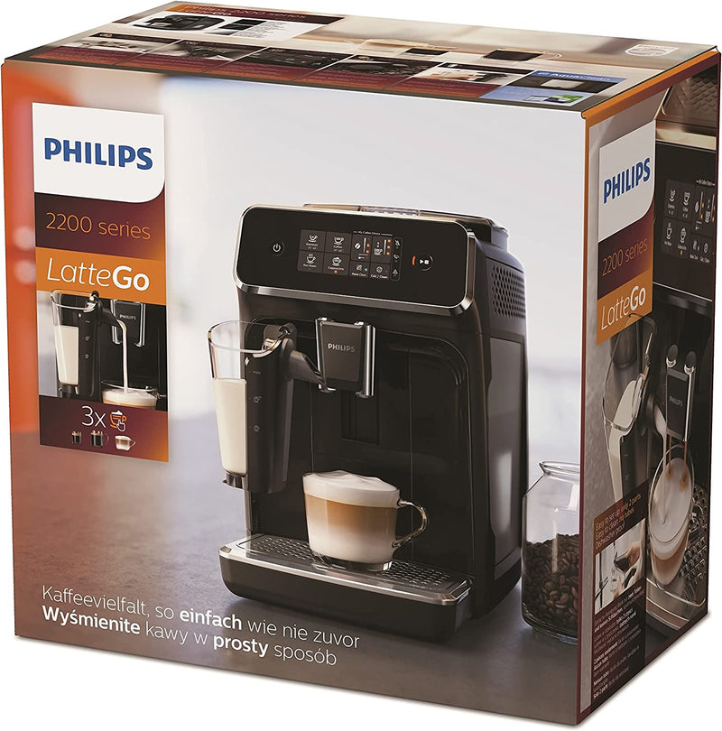 Philips 2200 Series Lattego Fully Auto Espresso Machine Black EP2231/40