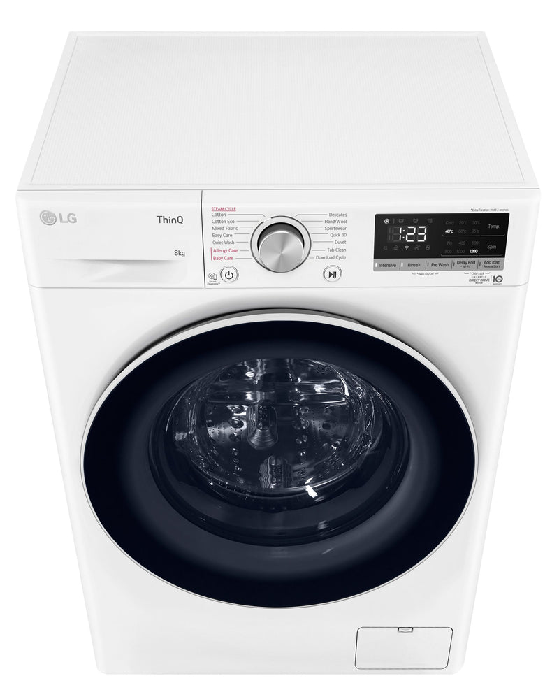 LG 8kg Slim Series 5 Front Load Washing Machine White WV5-1208W