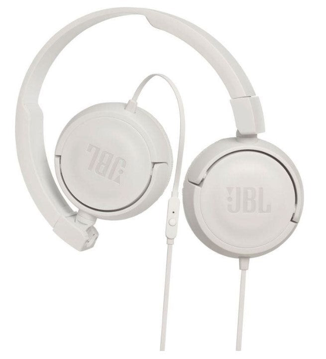 JBL Wired On Ear Headphones Pure Bass Sound 1 Button Remote Microphone White 3378053