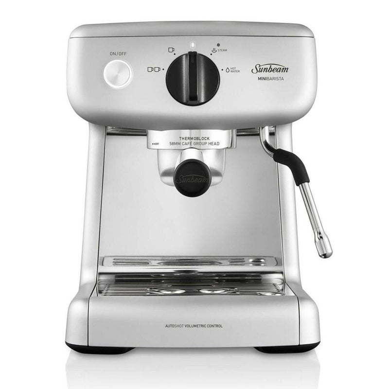 Sunbeam Mini Barista Espresso Machine Silver 2L EM4300S