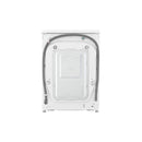 WV91412W LG 12kg Front Load Washing Machine White back view and with hose